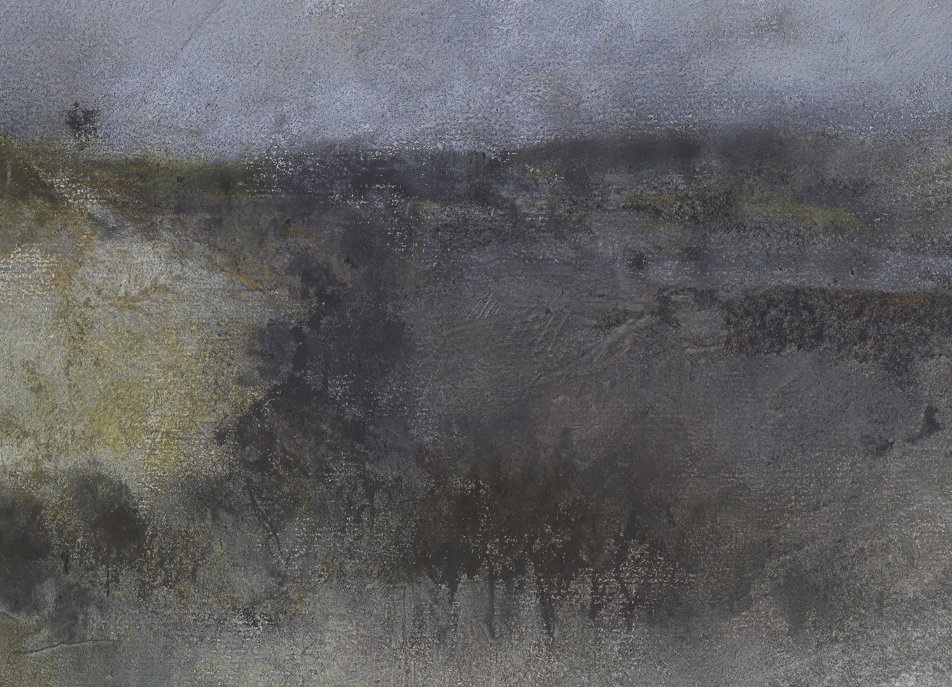 Nicholas Herbert  Mixed Media Landscape L890 Near Bison Hill, The Chiltern Hills