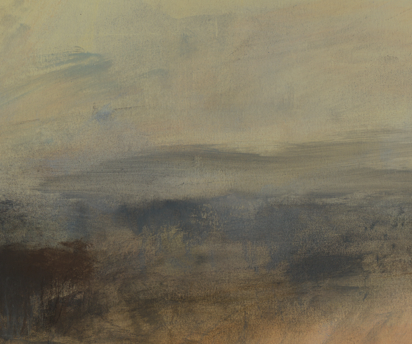 L1041 - Nicholas Herbert, British Artist, mixed media landscape painting of a view from Sharpenhow, 2017