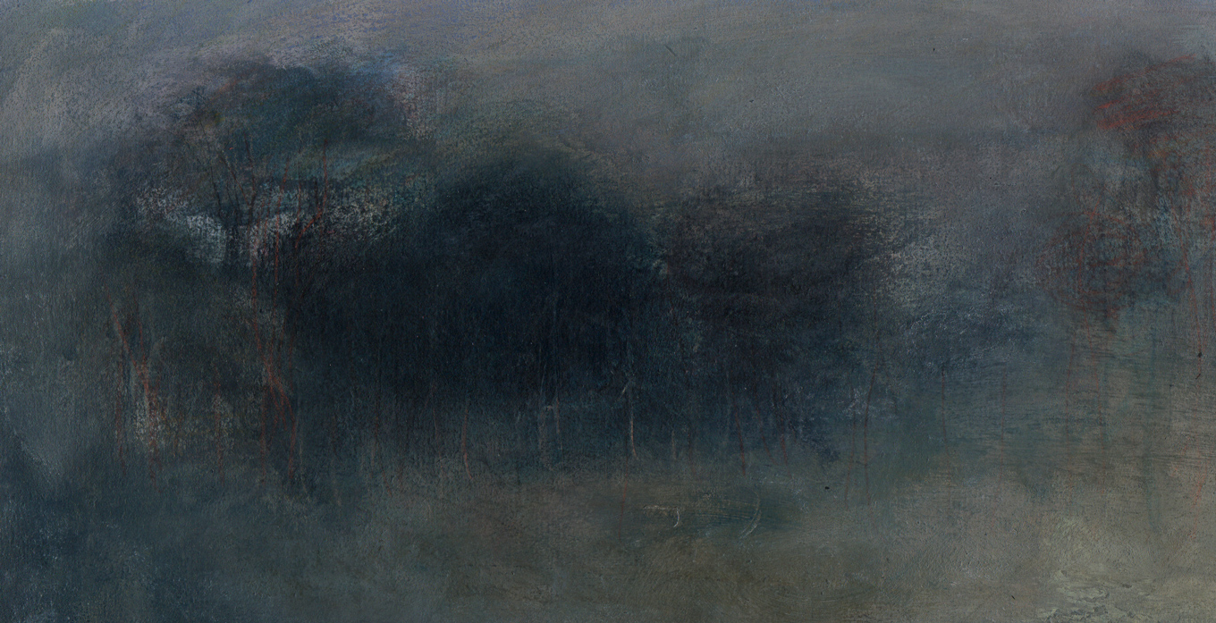 L1172 - Nicholas Herbert, British Artist, mixed media landscape painting of a Treescape, The Chiltern Hills, 2019