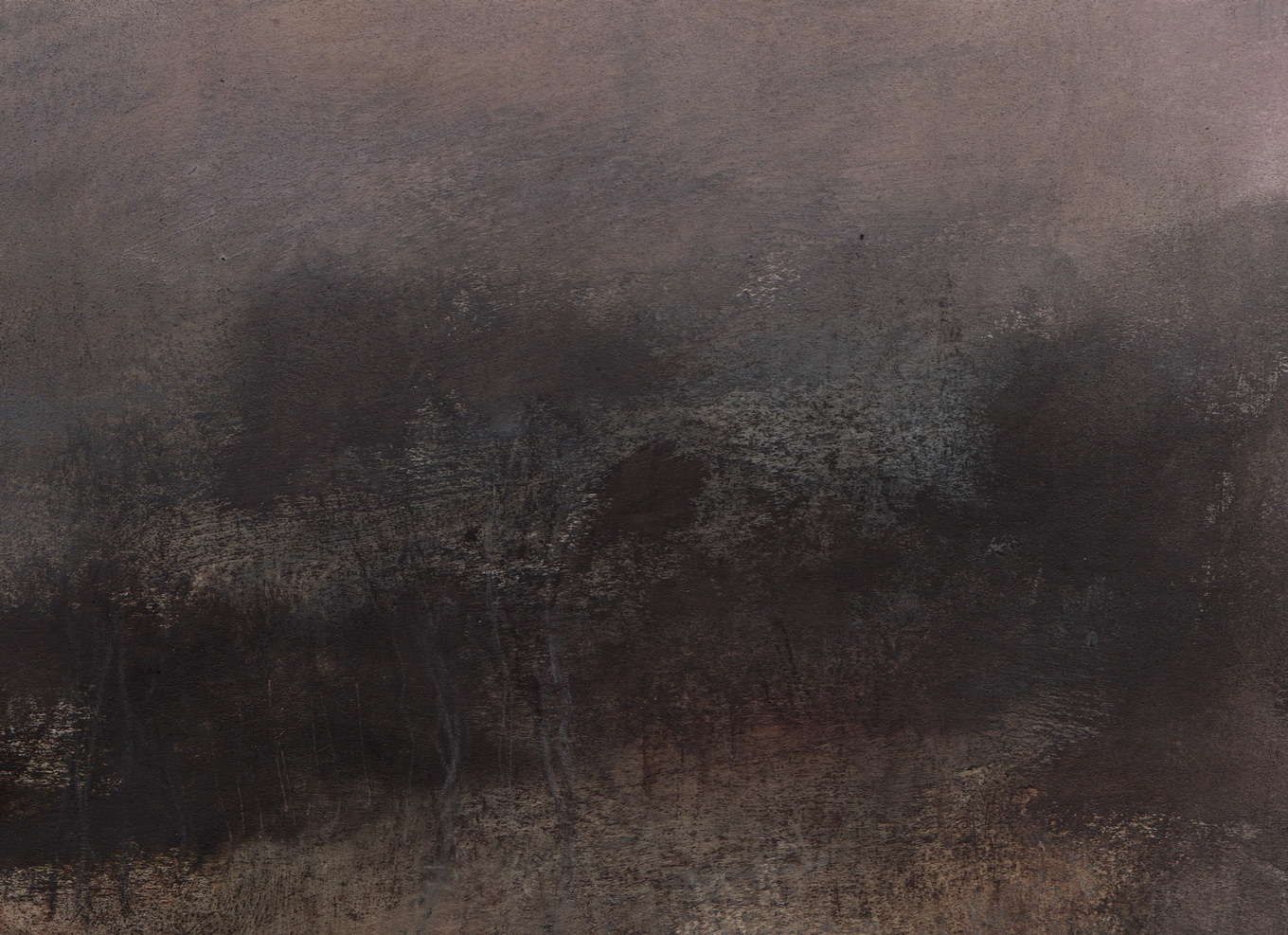 L1204 - Nicholas Herbert, British Artist, mixed media landscape painting of Chobham Common, mixed media on paper,2020