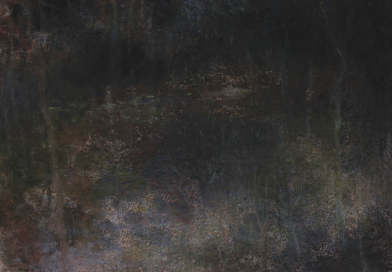 L1270 - Nicholas Herbert, British Artist, mixed media landscape painting of Mermaid's Pond Greensand Ridge, 2021