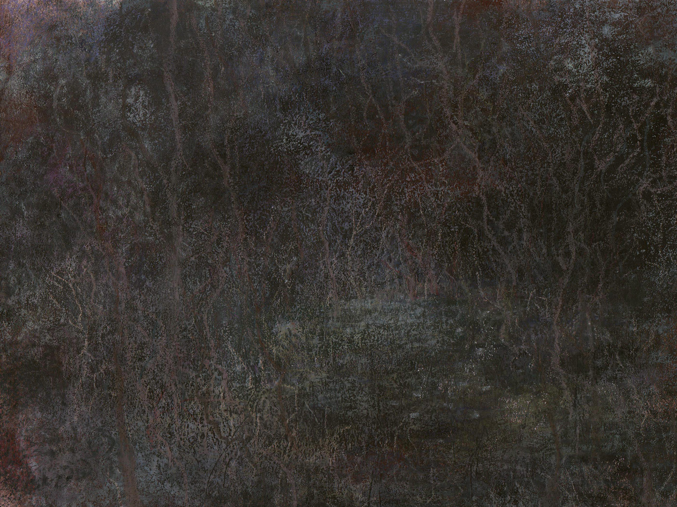 L1273 - Nicholas Herbert, British Artist, mixed media landscape painting of Mermaid's Pond and surrounding Woodland, 2021