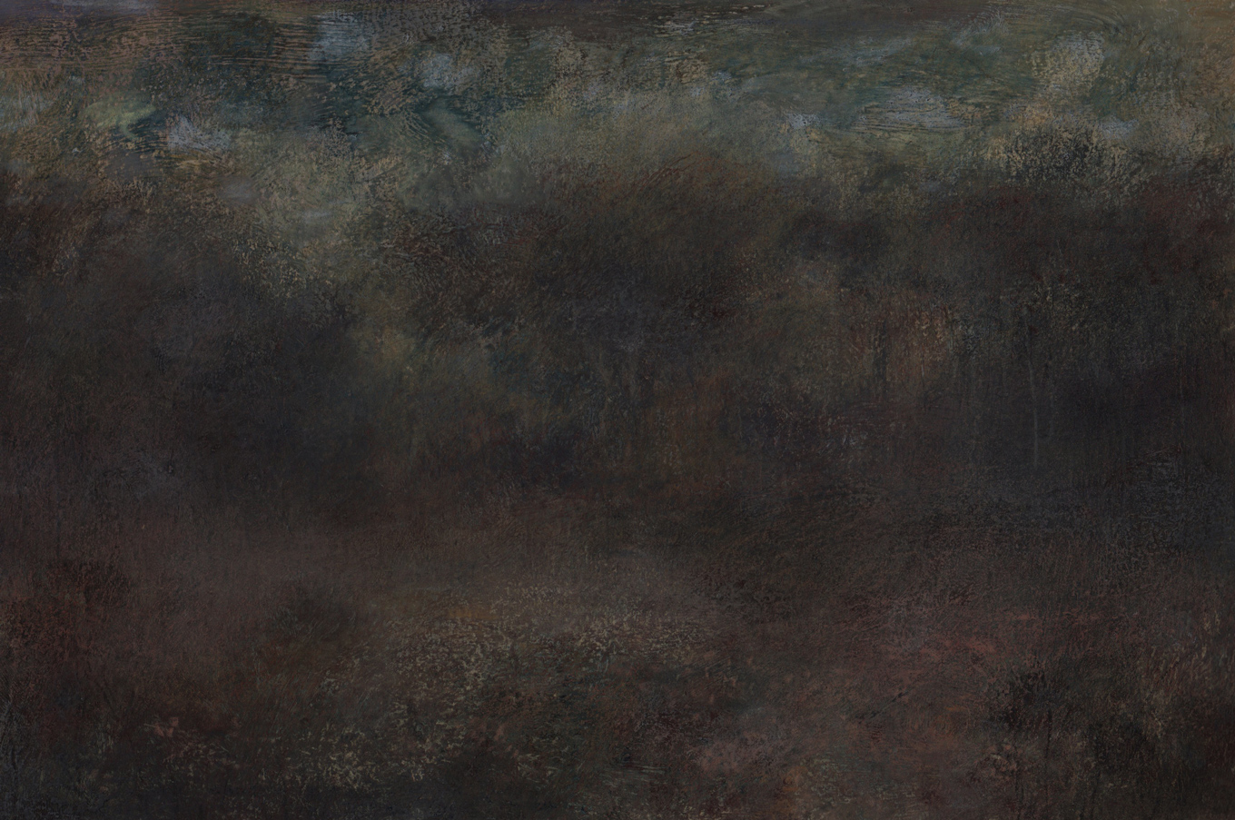 L1375 - Nicholas Herbert, British Artist, mixed media landscape painting of open counryside near Woburn, 2022