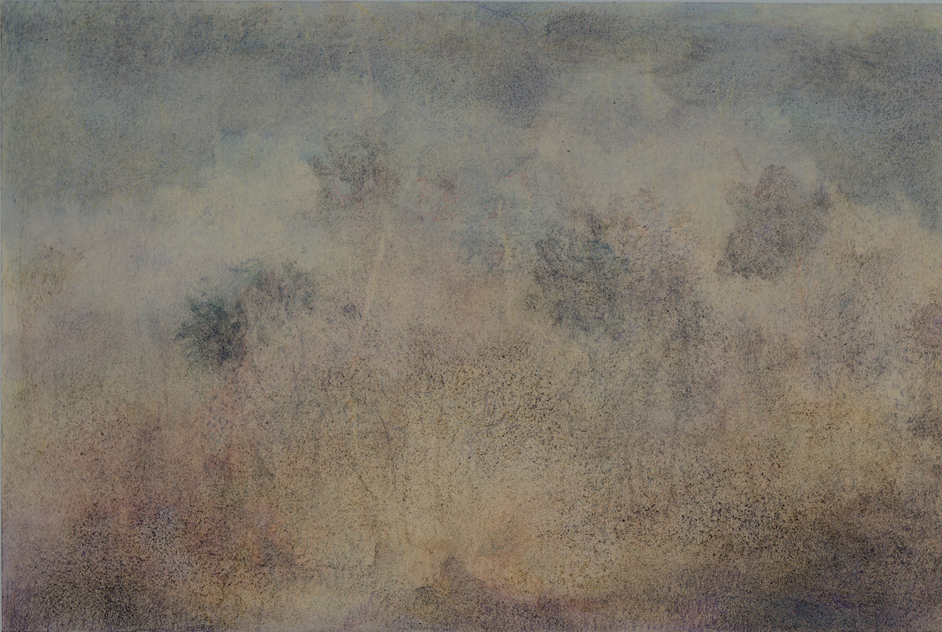 L1376 - Nicholas Herbert, British Artist, mixed media landscape painting of open counryside near Woburn, 2022