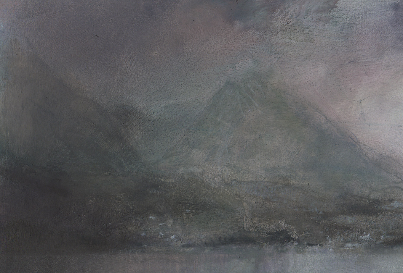 Nicholas Herbert, British artist - Landscape L926 Lake Garda Series The Coast Near Salò